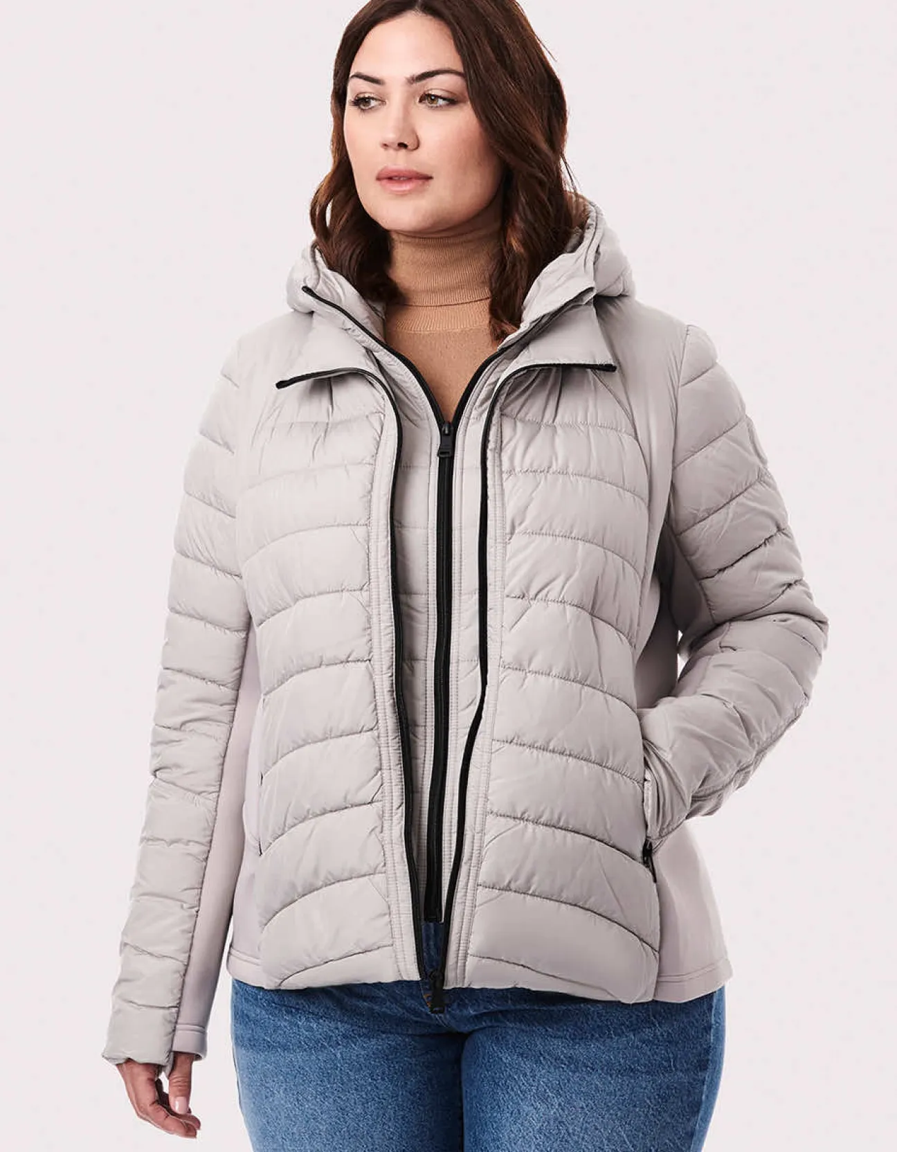 Bernardo Fashions Neo Active Double Up Hooded Puffer - Curve>Women Jackets