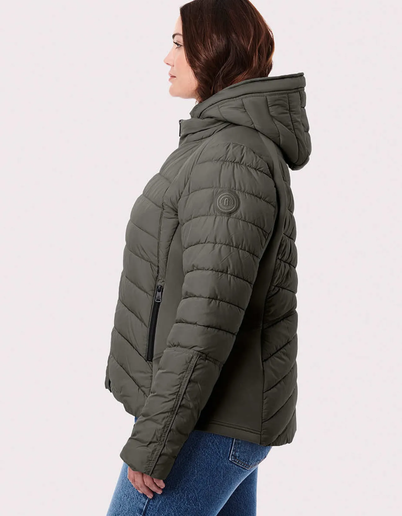 Bernardo Fashions Neo Active Double Up Hooded Puffer - Curve>Women Jackets