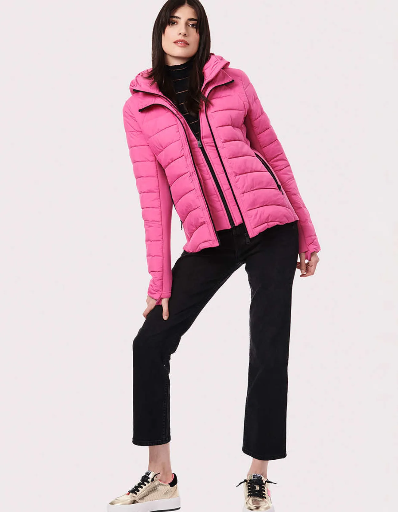 Bernardo Fashions Neo Active Double Up Hooded Puffer>Women Jackets