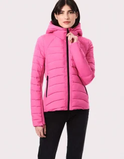 Bernardo Fashions Neo Active Double Up Hooded Puffer>Women Jackets