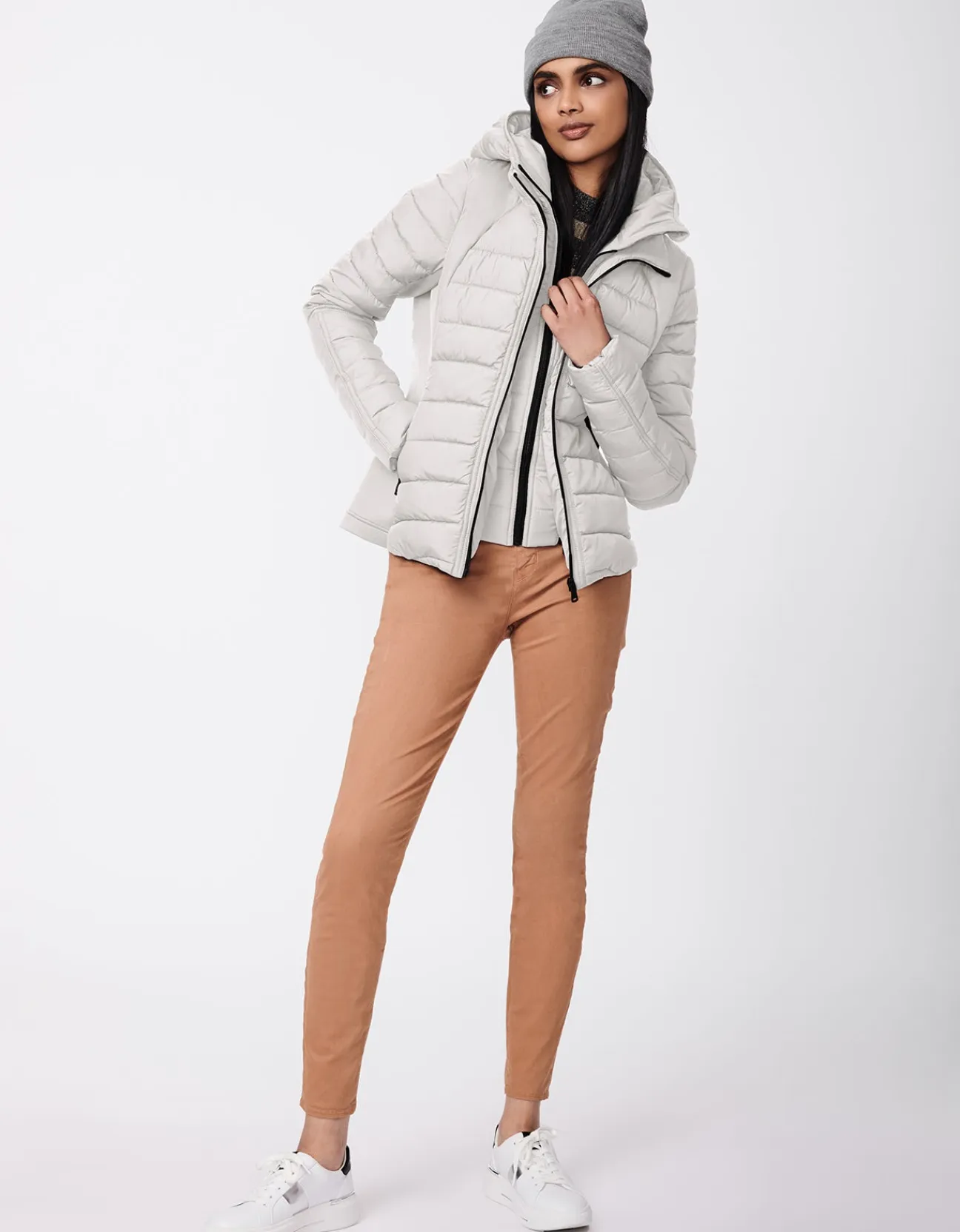 Bernardo Fashions Neo Active Double Up Hooded Puffer>Women Jackets