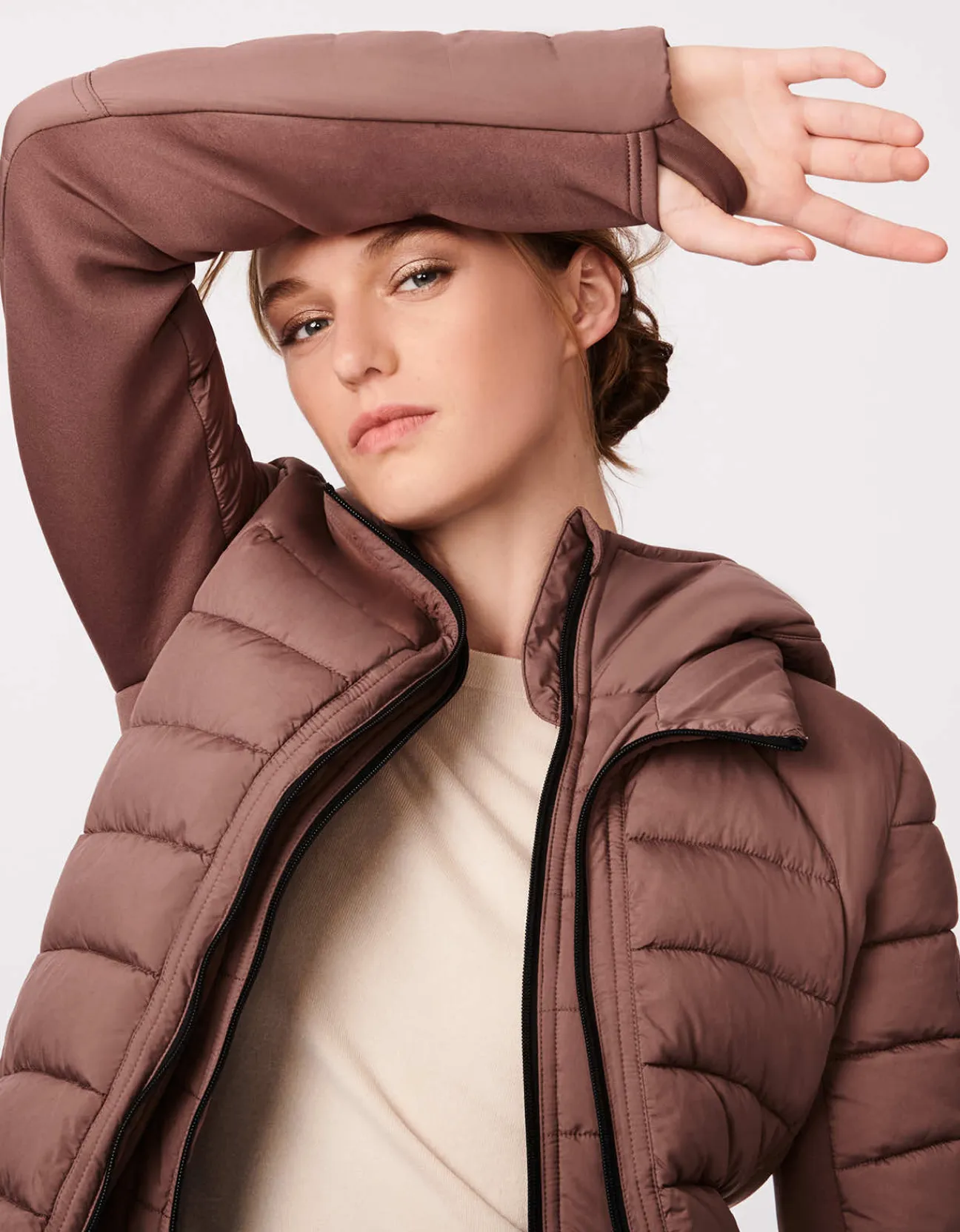 Bernardo Fashions Neo Active Double Up Hooded Puffer>Women Jackets