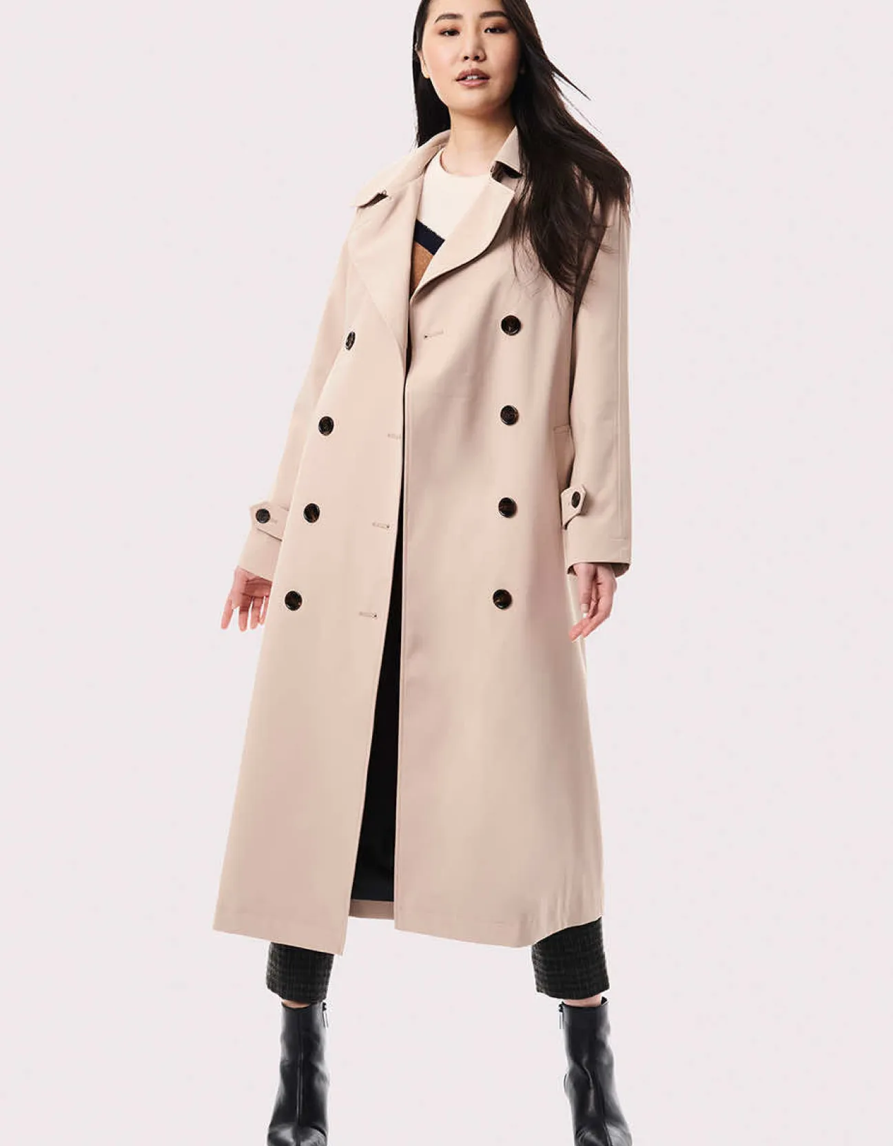 Bernardo Fashions On The Go Belted Trench Rain Coat>Women Rain Or Shine