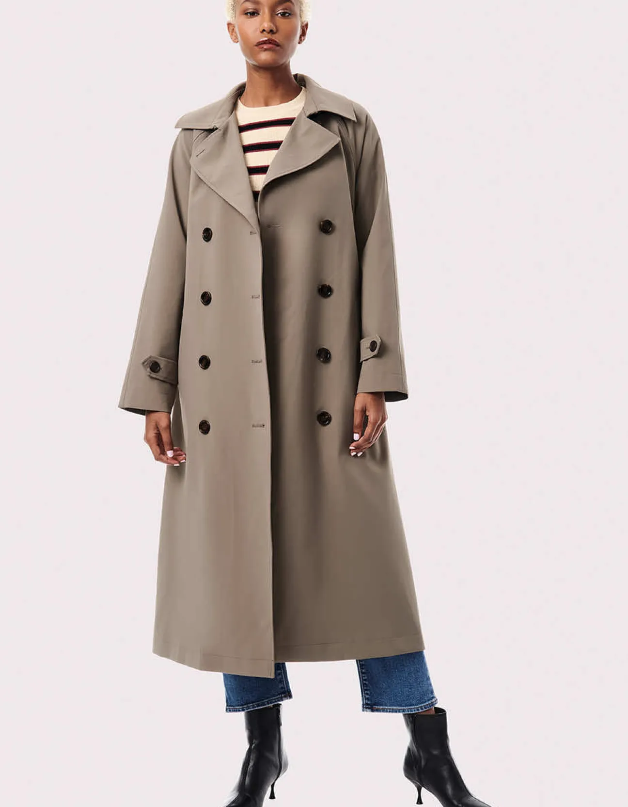 Bernardo Fashions On The Go Belted Trench Rain Coat>Women Rain Or Shine