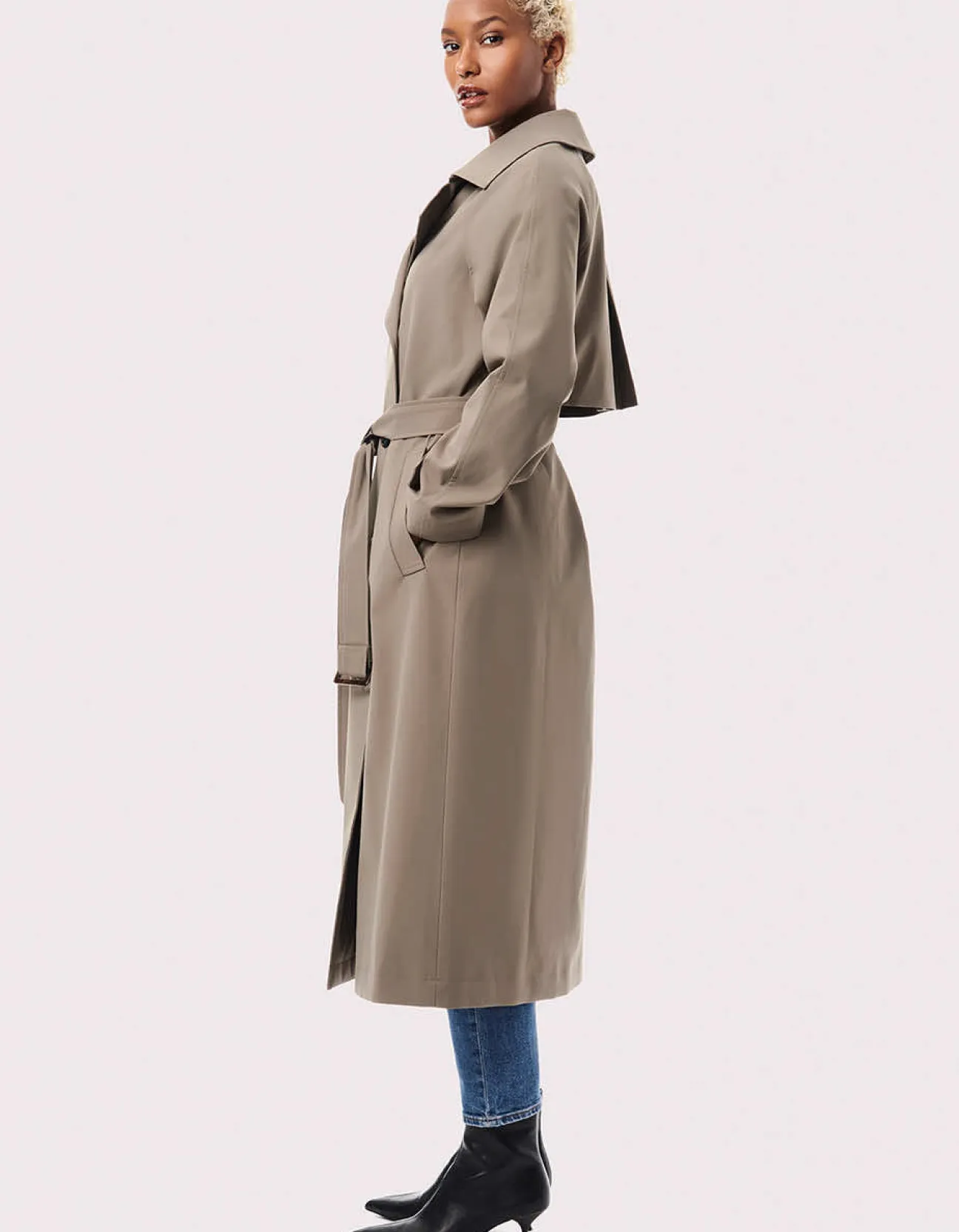 Bernardo Fashions On The Go Belted Trench Rain Coat>Women Rain Or Shine
