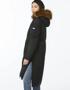Bernardo Fashions Outdoorsy Wool Combo Puffer Coat>Women Long Coats