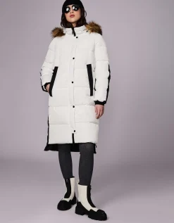 Bernardo Fashions Outdoorsy Wool Combo Puffer Coat>Women Long Coats