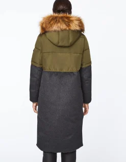 Bernardo Fashions Outdoorsy Wool Combo Puffer Coat>Women Heavy Winter Coats