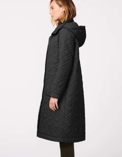 Bernardo Fashions Snappy Moves Long Quilted Puffer Coat>Women Long Coats