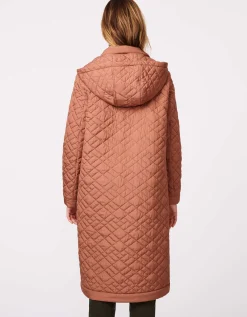 Bernardo Fashions Snappy Moves Long Quilted Puffer Coat>Women Long Coats