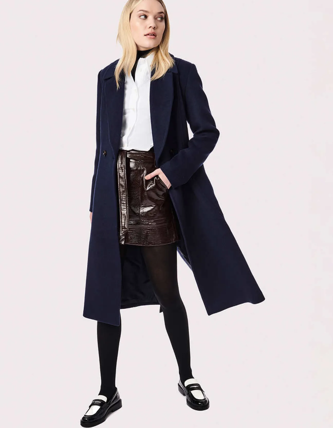 Bernardo Fashions Soho Belted Wool Coat>Women Wool