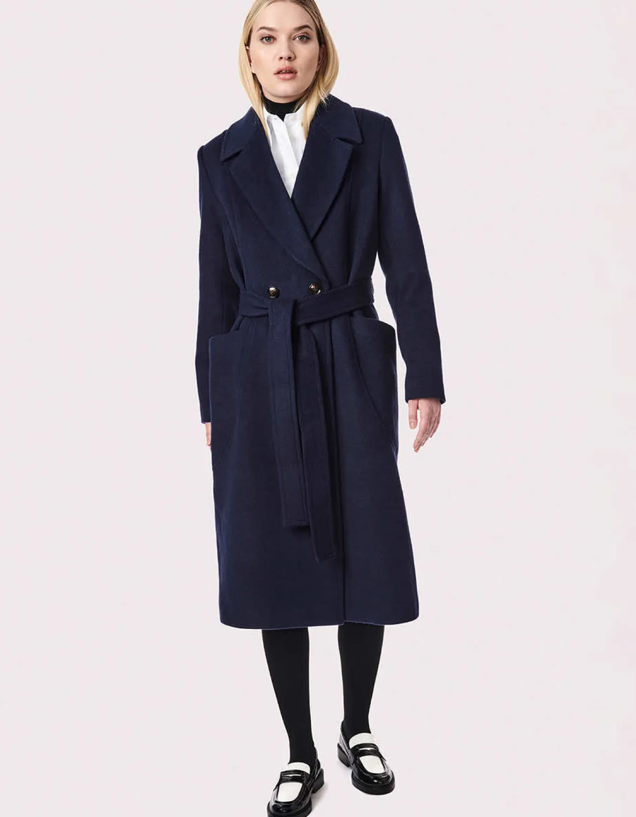 Bernardo Fashions Soho Belted Wool Coat>Women Wool