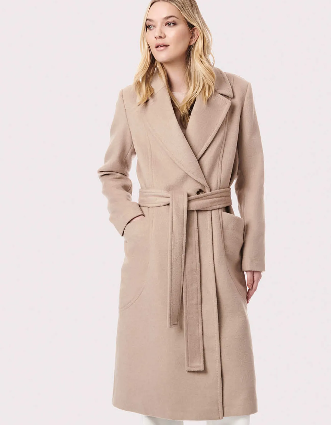 Bernardo Fashions Soho Belted Wool Coat>Women Wool