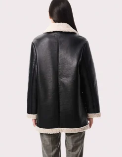 Bernardo Fashions Street Chic Vegan Leather Faux Fur Jacket>Women Vegan Fur
