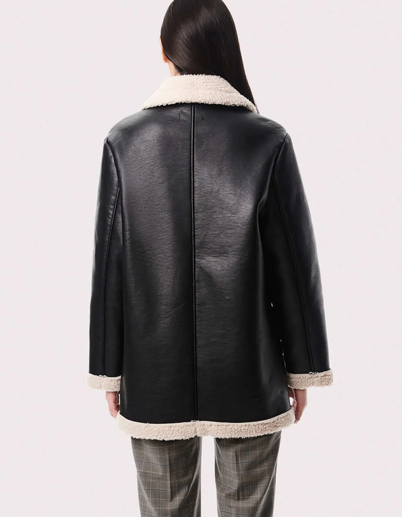 Bernardo Fashions Street Chic Vegan Leather Faux Fur Jacket>Women Vegan Fur