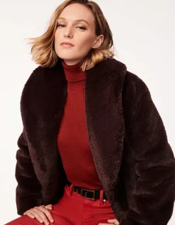 Bernardo Fashions Town Car Vegan Fur Coat>Women Vegan Fur