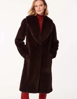 Bernardo Fashions Town Car Vegan Fur Coat>Women Vegan Fur