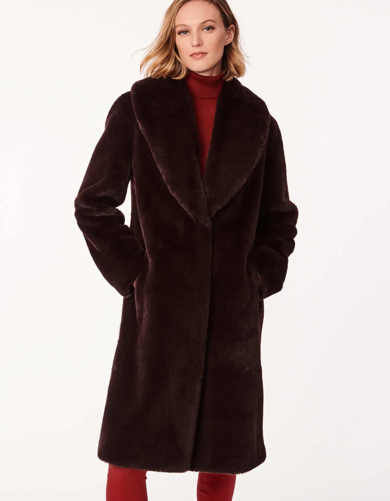 Bernardo Fashions Town Car Vegan Fur Coat>Women Vegan Fur