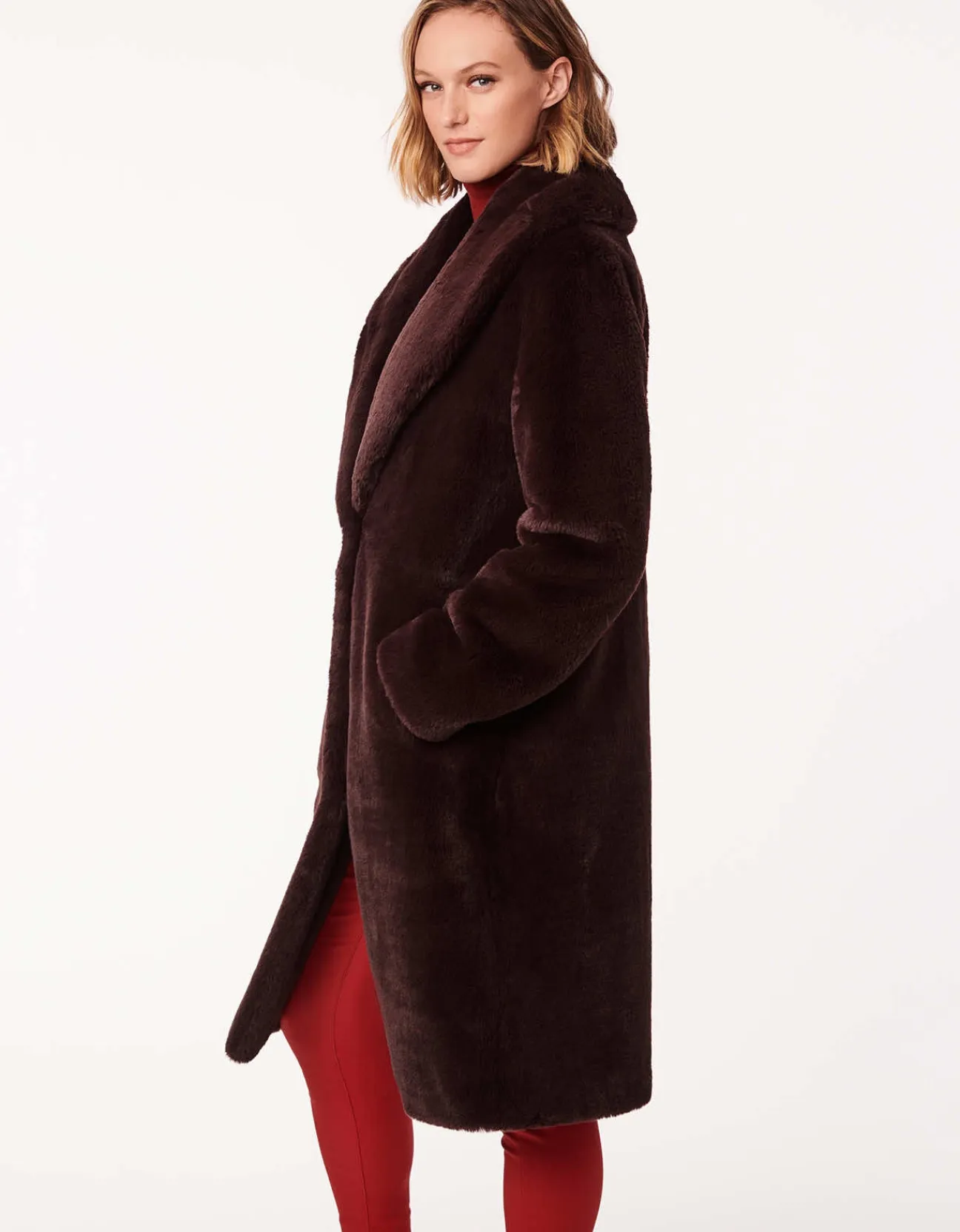 Bernardo Fashions Town Car Vegan Fur Coat>Women Vegan Fur