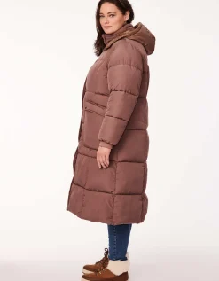 Bernardo Fashions Town Square Long Winter Puffer Coat - Curve>Women Long Coats