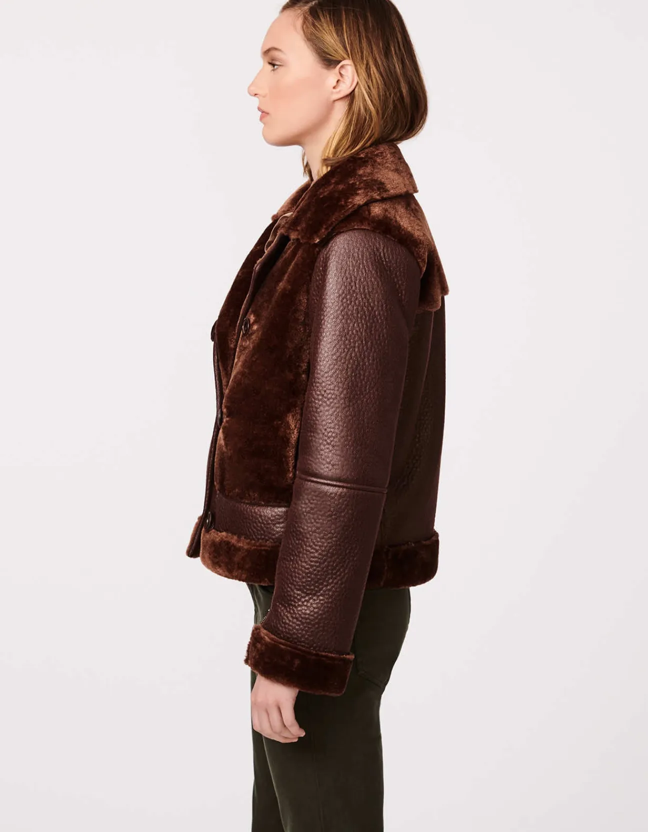 Bernardo Fashions Vegan Fur-Leather Jacket>Women Vegan Fur