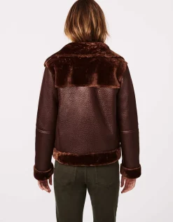 Bernardo Fashions Vegan Fur-Leather Jacket>Women Vegan Fur