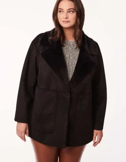 Bernardo Fashions Vegan Shearling Jacket - Curve>Women Vegan Fur
