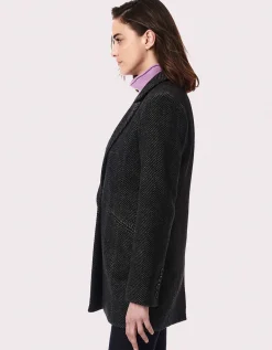 Bernardo Fashions Vegan Wool Herringbone Blazer Jacket>Women Wool