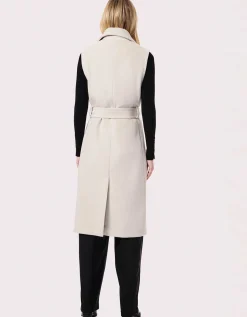 Bernardo Fashions Venetian Long Belted Vest>Women Wool
