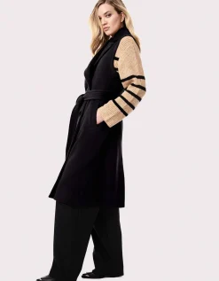 Bernardo Fashions Venetian Long Belted Vest>Women Wool