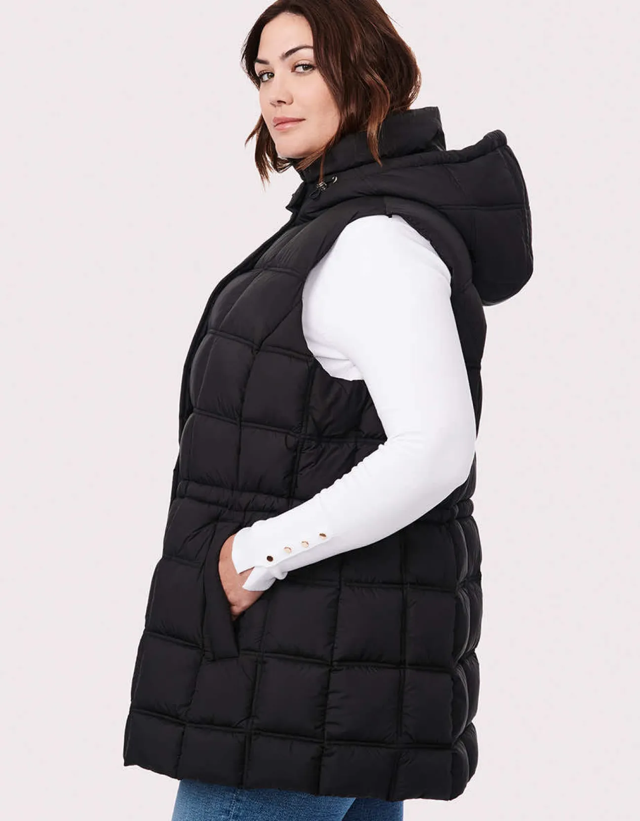 Bernardo Fashions Winter Resort Puffer Vest - Curve>Women Vests