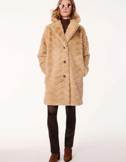 Bernardo Fashions Zigzag Vegan Fur Coat>Women Vegan Fur